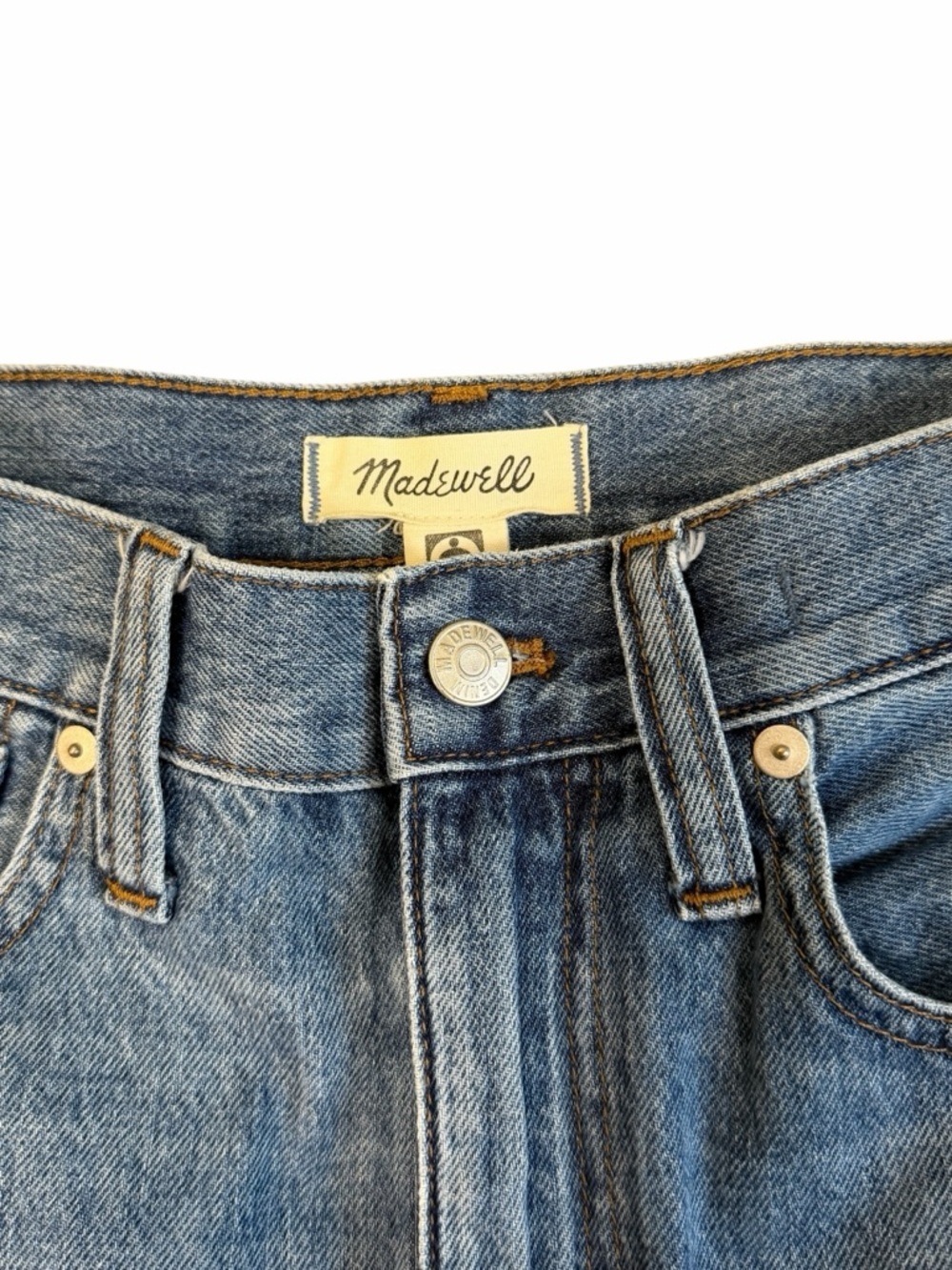 Madewell Rigid Denim A-Line Mini Skirt in Lakeline Wash Size 25 #2133 - Picture 6 of 7